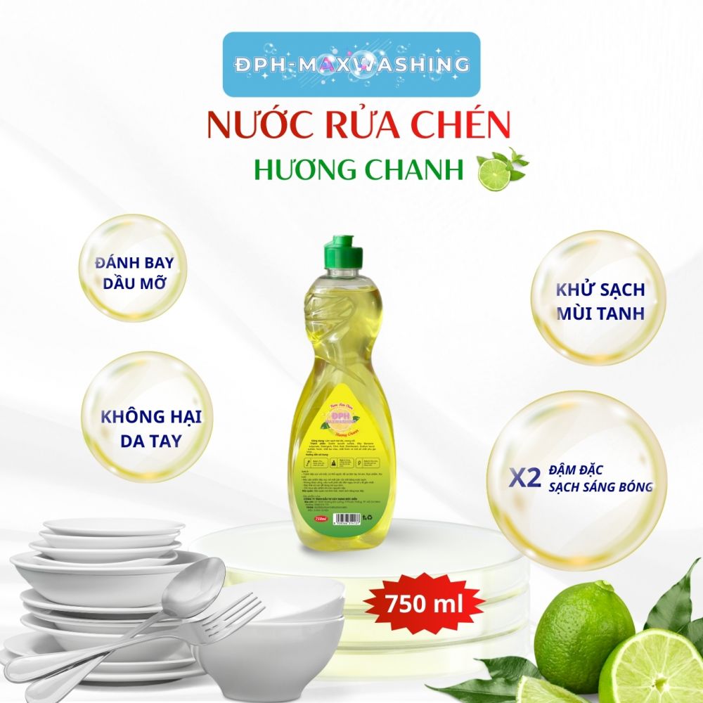 Nước rửa chén ĐPH – MAXWASHING Hương chanh 700ml Nước rửa chén ĐPH – MAXWASHING Hương chanh 700ml