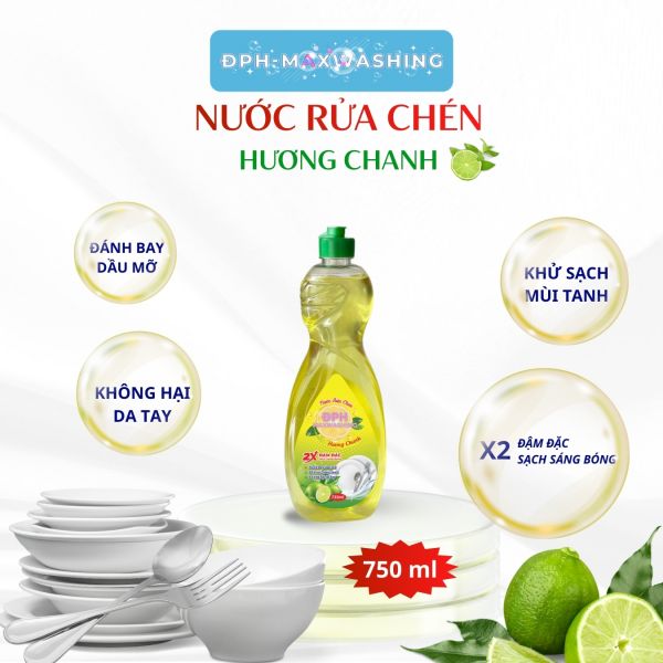 Nước rửa chén ĐPH – MAXWASHING Hương chanh 700ml Nước rửa chén ĐPH – MAXWASHING Hương chanh 700ml