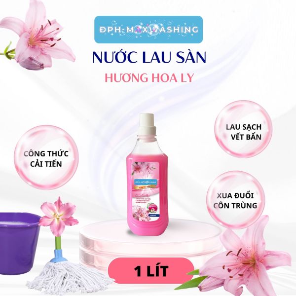 Nước lau sàn ĐPH – MAXWASHING Hương hoa ly 1 lít Nước lau sàn ĐPH – MAXWASHING Hương hoa ly 1 lít